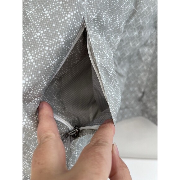 Eddie Bauer Jacket Womens Medium Grey Full Zip Windbreaker Rain Coat Medium - Picture 7 of 8